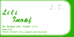 lili knopf business card